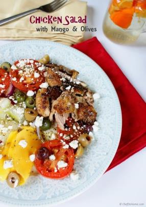 Greek Style Chicken Salad with Thyme Vinaigrette Recipe - ChefDeHome.com