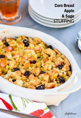 Homemade Cornbread Stuffing with Apples Recipe - ChefDeHome.com