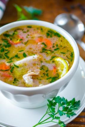 Lemon Chicken Rice Soup in Pressure Cooker Recipe - ChefDeHome.com