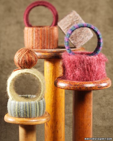 wool wrapped bangles