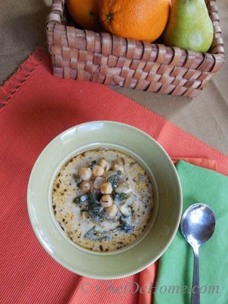 I just had the last of this delicious Chickpeas and Spinach Soup for lunch today. I will tell you this soup freezes well, so you can make a big batch and portion it out for a yummy soup anytime.