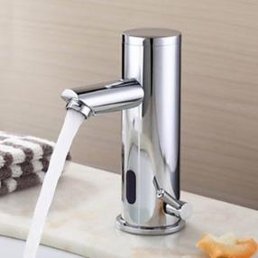 Bathroom Sink Faucet Contemporary Design Chrome Brass with Automatic Sensor faucet (Hot and Cold)--Faucetsmall.com