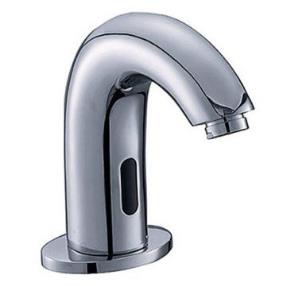 Chrome Finish Contemporary Style Deck Mounted Brass Sensor Curve Style Bathroom Sink Faucets--Faucetsmall.com