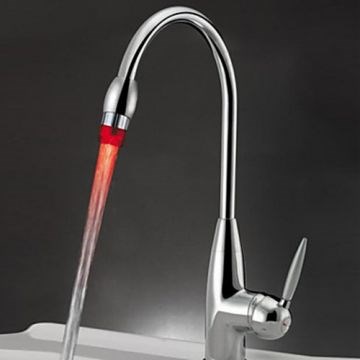 Contemporary Temperature-sensitive LED Kitchen Faucet--Faucetsmall.com