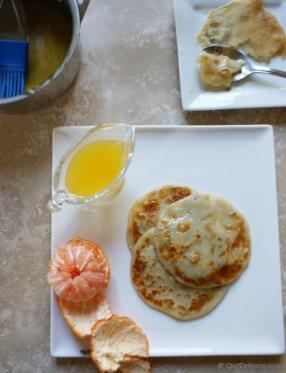 Mini Eggless Crepes in Tangerine Syrup Recipe - ChefDeHome.com