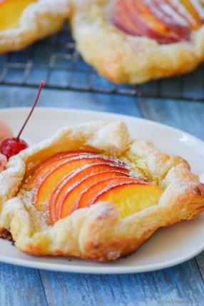 Peach and Almond Galette Recipe -  ChefDeHome.com