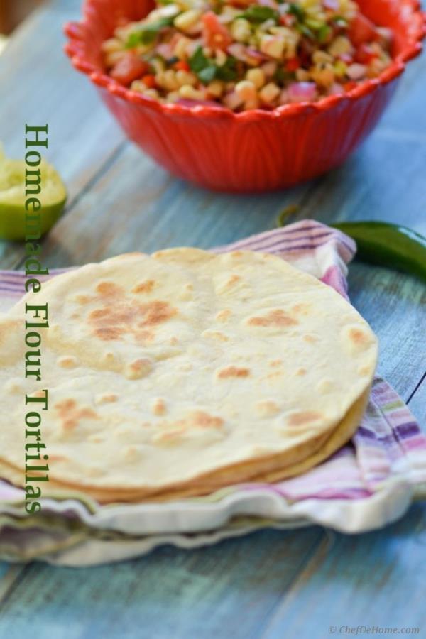 Homemade Flour Tortillas Recipe -ChefDeHome.com