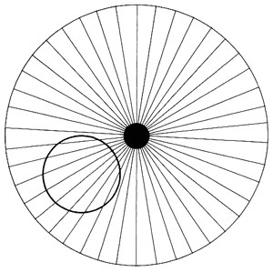 In spite of what your eyes are telling you, the smaller off-center circle is actually perfectly round