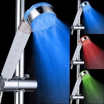 Top Spray Shower Head Bathroom Showerheads With Color Changing LED Light--Faucetsmall.com
