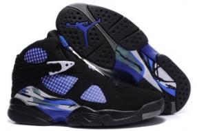 Cheap Nike Air Jordan 8 Black Blue Mens Retro Shoes