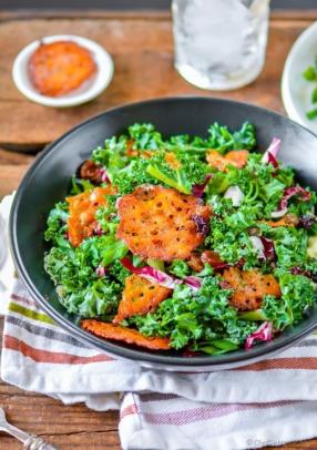 Vegetarian Kale Caesar Salad Recipe - ChefDeHome.com