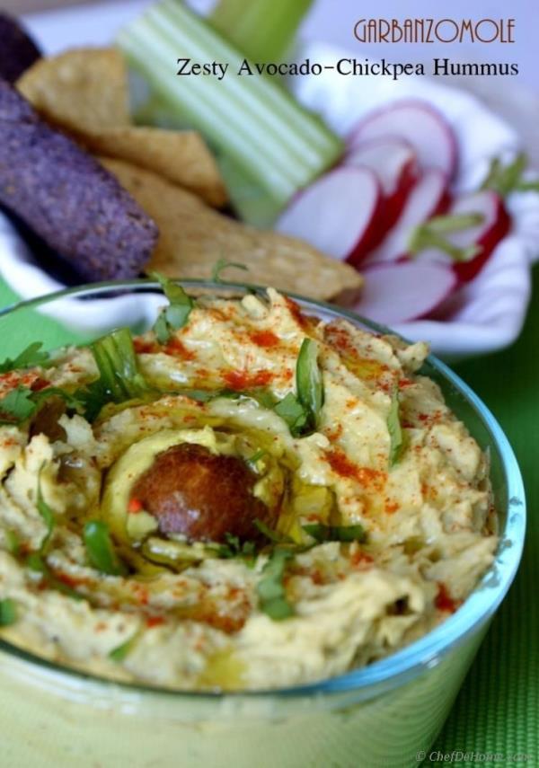 Zesty Avocado and Chickpea Hummus - Garbanzo-mole Recipe