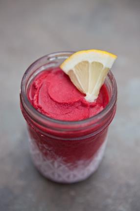 Basil Strawberry Lemonade Granitas in a Jar