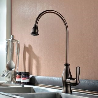 Modern Oil-rubbed Bronze One Hole Single Handle Kitchen Faucet At FaucetsDeal.com