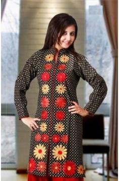Red Black Kurti perfect Teen Party Wear