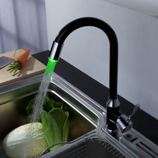 Painting Finish Kitchen Faucet with Color Changing LED Light  At FaucetsDeal.com
