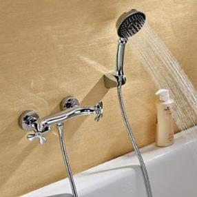 Antique Transitional Chrome Finish Handheld Shower Faucet--Faucetsmall.com