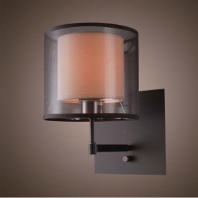 Modern Wall Light with 1 Light in Black Shade
