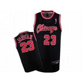 Michael Jordan #23 Chicago Black NBA Nike Jersey Red Number