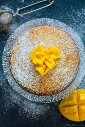 Moist Mango Pound Cake Recipe  -ChefDeHome.com