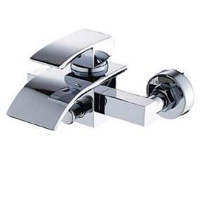 Wall Mount Contemporary Waterfall Brass Tub Faucet--Faucetsmall.com