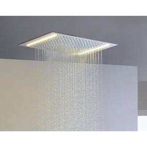 Stainless Steel 304 Alternating Current Bathroom Rainfall Shower Head At FaucetsDeal.com