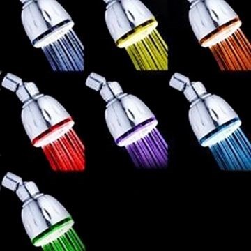 Chrome Finish Color Changing LED Showerhead--Faucetsmall.com