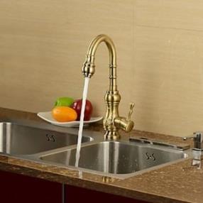 Antique Inspired Kitchen Faucet - Antique Bronze Finish--FaucetSuperDeal.com