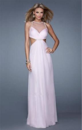   La Femme 21090 Cutout High Neck Prom Dresses